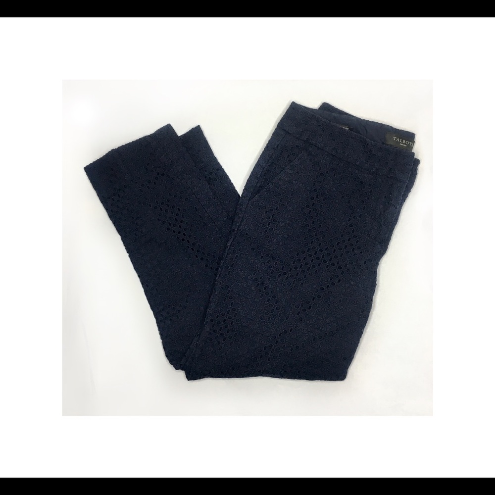 Talbots Navy Blue Lace-Layer Signature Dress Pants